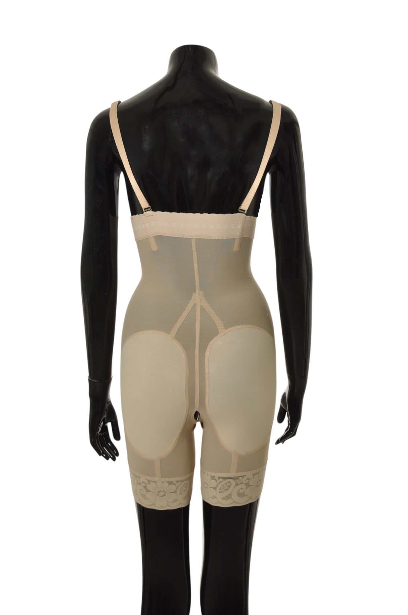 Model No.1909 strapless half leg lycra derrière with wire in front and back