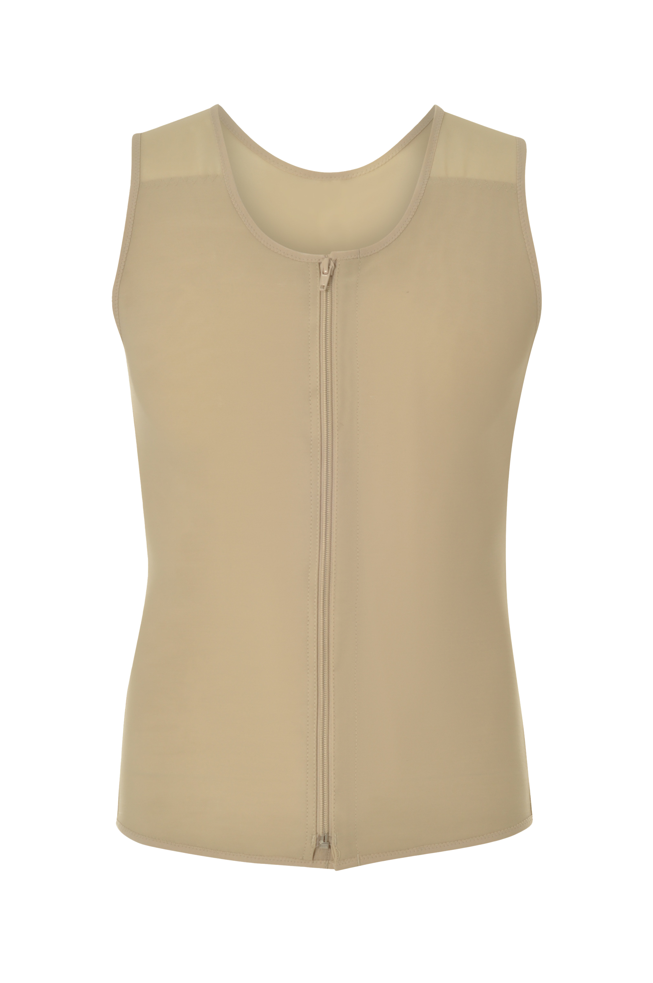 Male vest with zipper